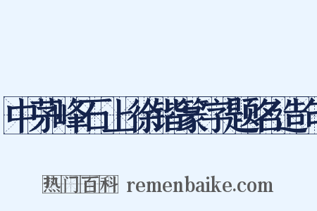 中茅峰石上徐锴篆字题名造句是什么意思的图片